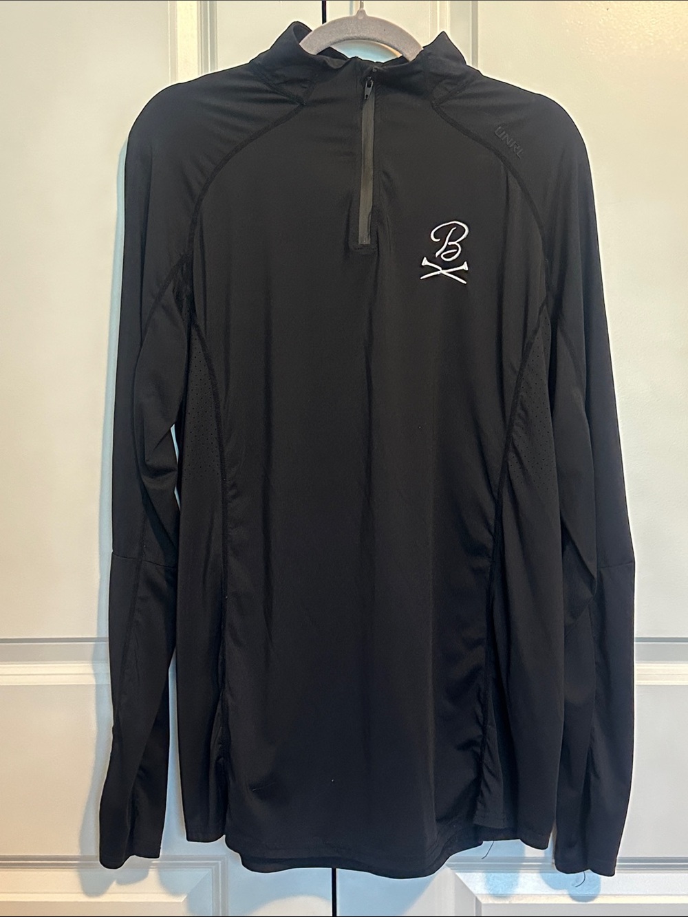 Barstool Sports 1/4 Zip Black White Logo - Men Sz Large